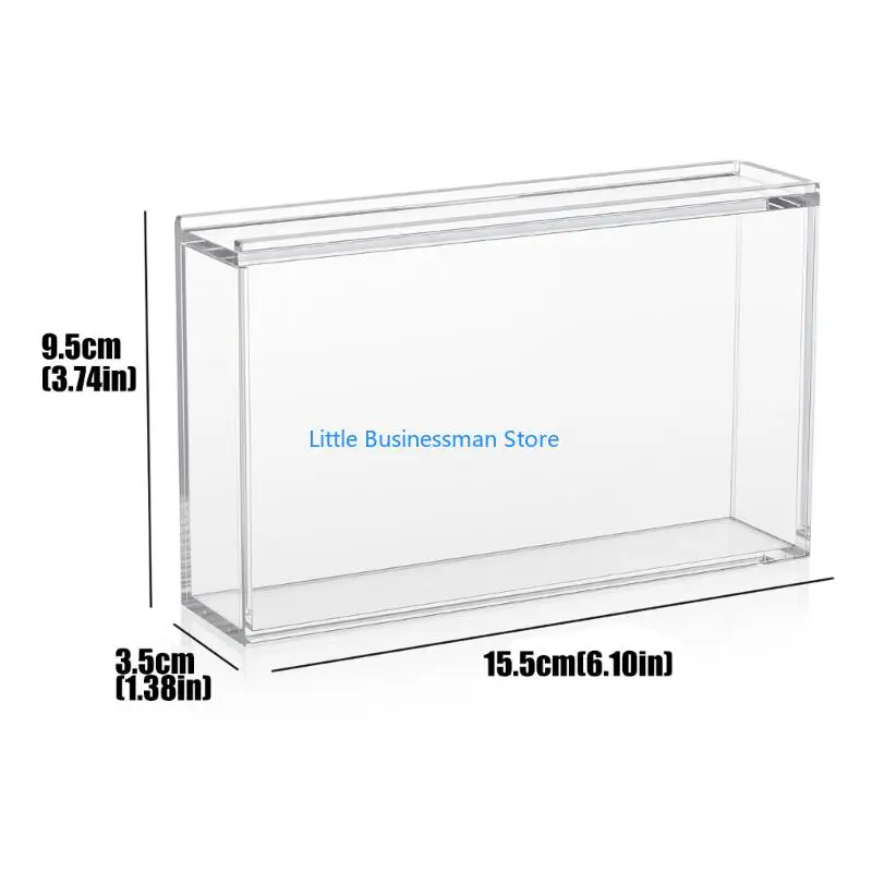 Einzelgerät-Acrylvitrine mit Wandmontagesatz, durchsichtiger, abgedeckter Box für Schreibtischpräsentation, Regalaufbewahrung – Detail 6