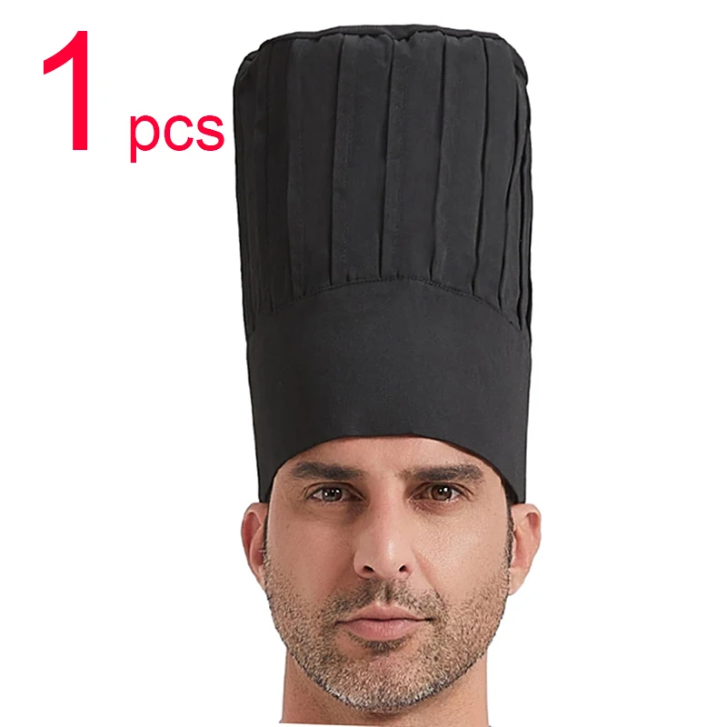 Profession Cook Hats Stretchy Adjustable Food service Kitchen Work Cap Hotel Restaurant Cooking Cap for Canteen Bakery Household