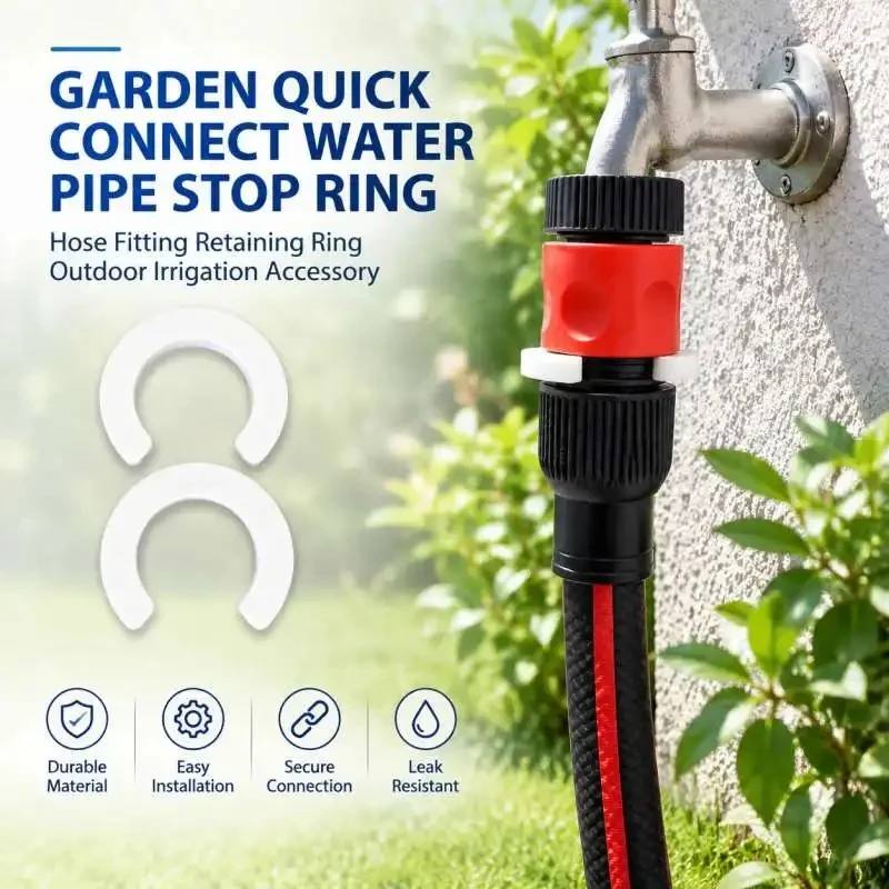 Outdoor Garden Hose Quick Connector Stop Ring Water Pipe Fitting Retaining Circle Irrigation Part