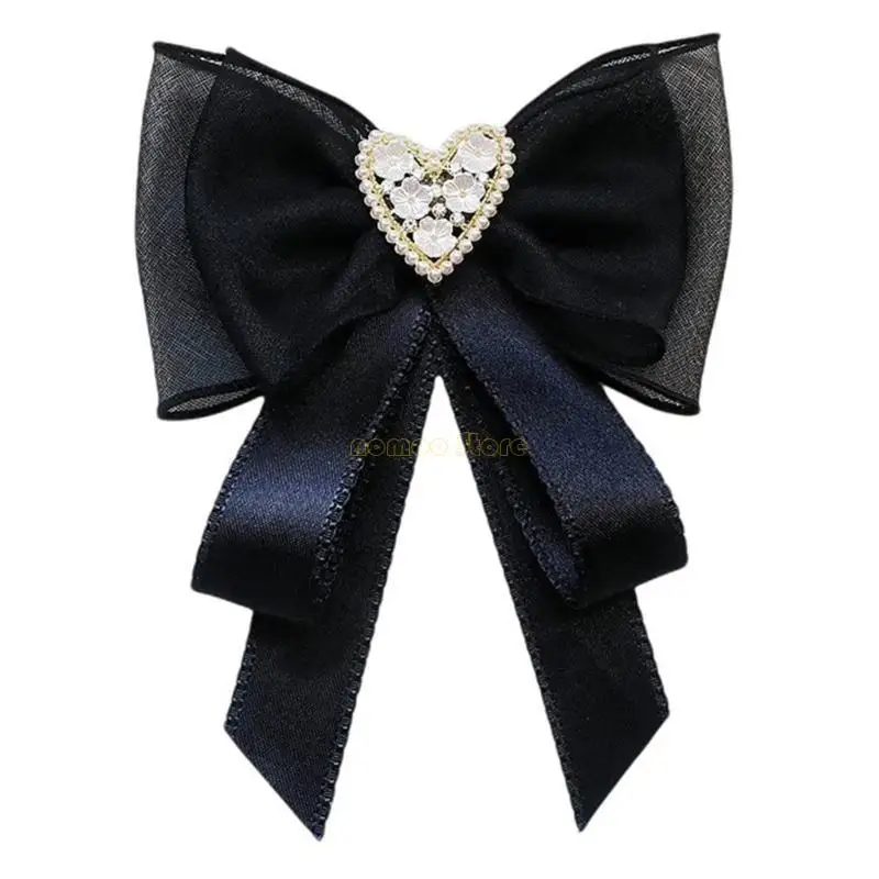 

31BF кружевная лента с бантом, брошь, булавка, ювелирные изделия со стразами, галстук-бабочка для женщин и девочек, элегантная