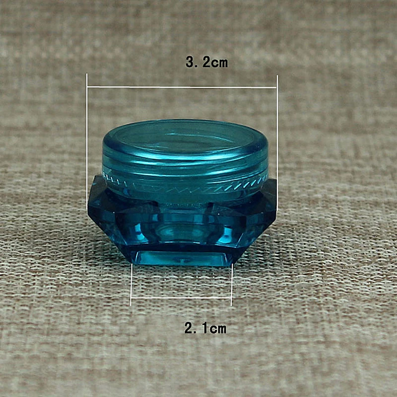 Barattolo di plastica a forma di diamante da 3 g 5 g 3 ml 5 ml Crema cosmetica per rossetto Uso da viaggio Bottiglia Ombretto Campione Contenitore riutilizzabile