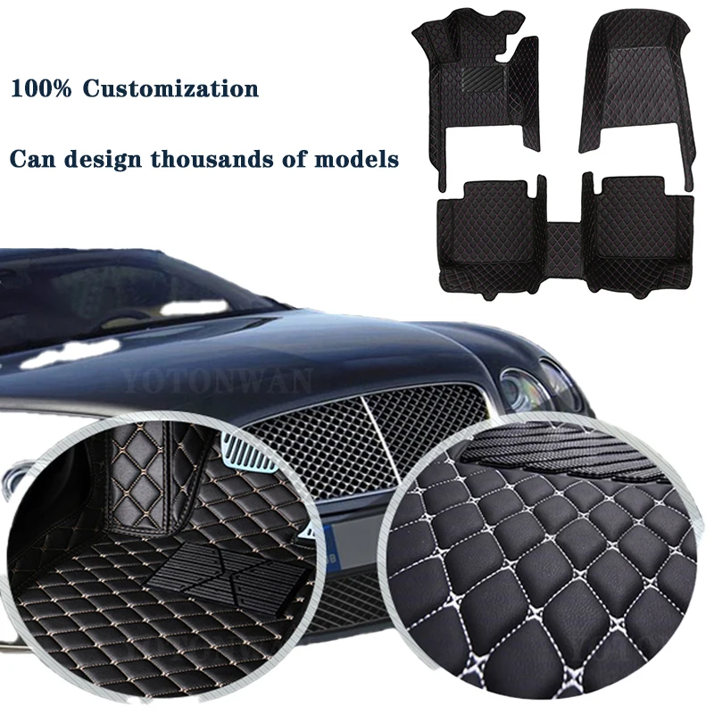 

YOTONWAN High-Quality Leather Custom Car Floor Mat For Infiniti M25 2011 Year Interior Details Car Accessories Car-Styling