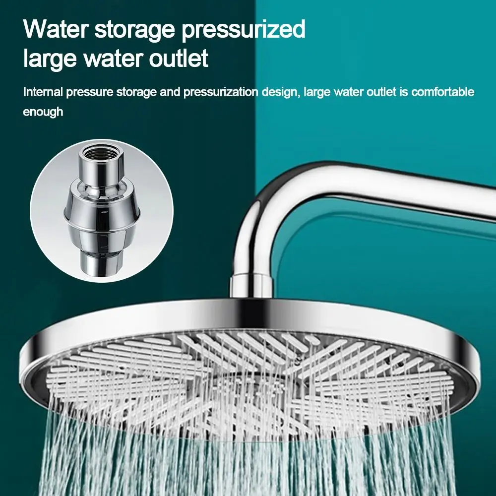 

New 10Inch RainfallShower Head Removable Round Bathroom Shower Arm Washable High Pressure Showerheads