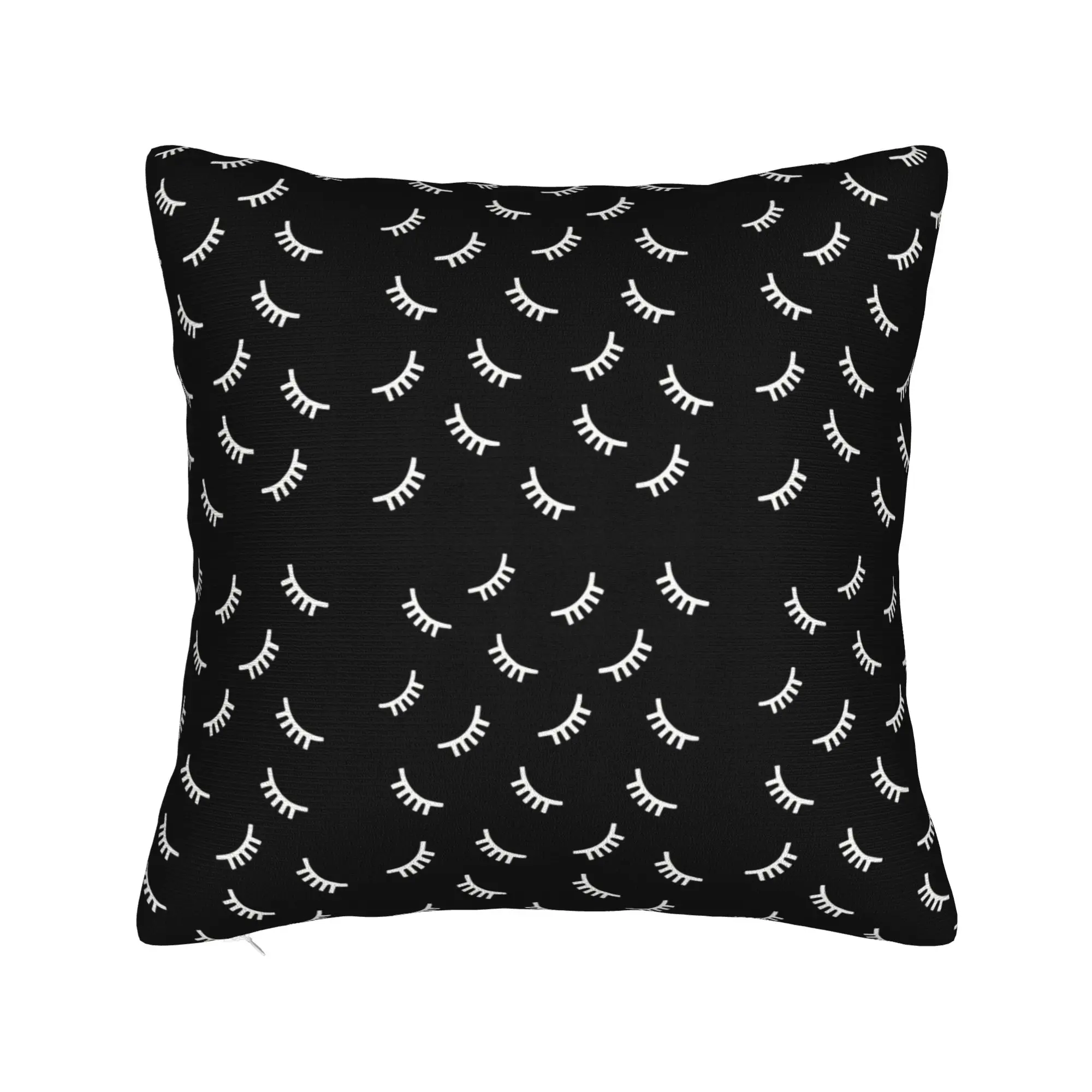 Eyelash Velvet Print Beauty Glam Closed Eyes Pillow Case  Soft Pillow Cover Kawaii Pillowcases For Sofa Home Decor