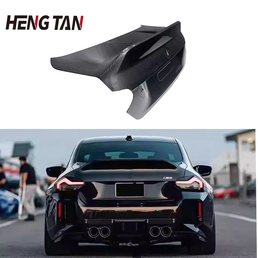 For BMW 2 Series M2 G87 2 Door 2022+ Dry Carbon Fiber Car Rear Bumper Guard Tail Gate Trunk Lid Cover Parts CSL Style kit