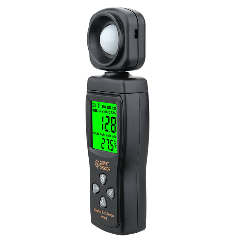 SENSOR inteligente AS803, medidor de luz Lux/Fc, fotómetro Digital para fotografía, iluminómetro, probador ambiental, espectómetro
