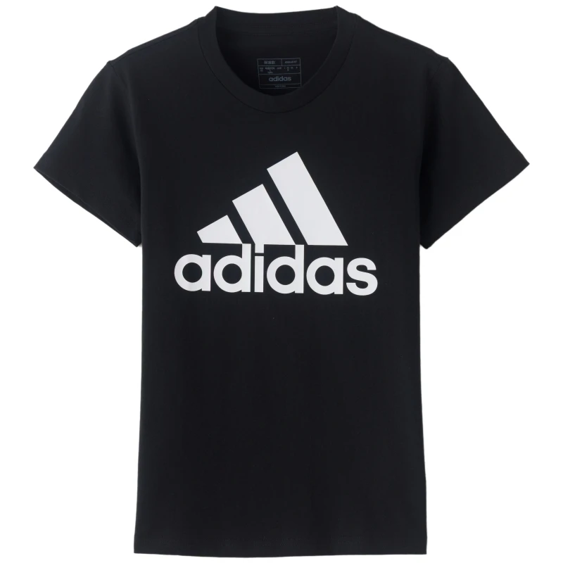 Adidas Damen Kurzarm-Sport-T-Shirt in Schwarz, locker geschnitten, atmungsaktiv, GL0722