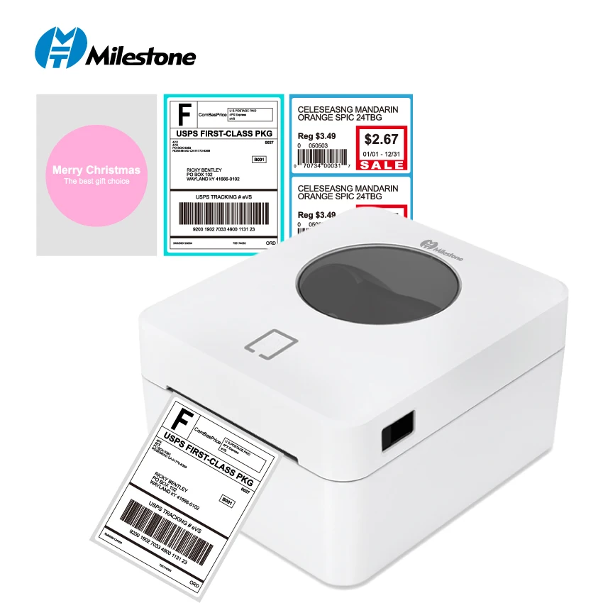 

MHT-Hot Sale Desktop 4inch Adhesive Label Printer for Price Labeling Machine 100mm Label Barcode Printer StickerThermal Printer