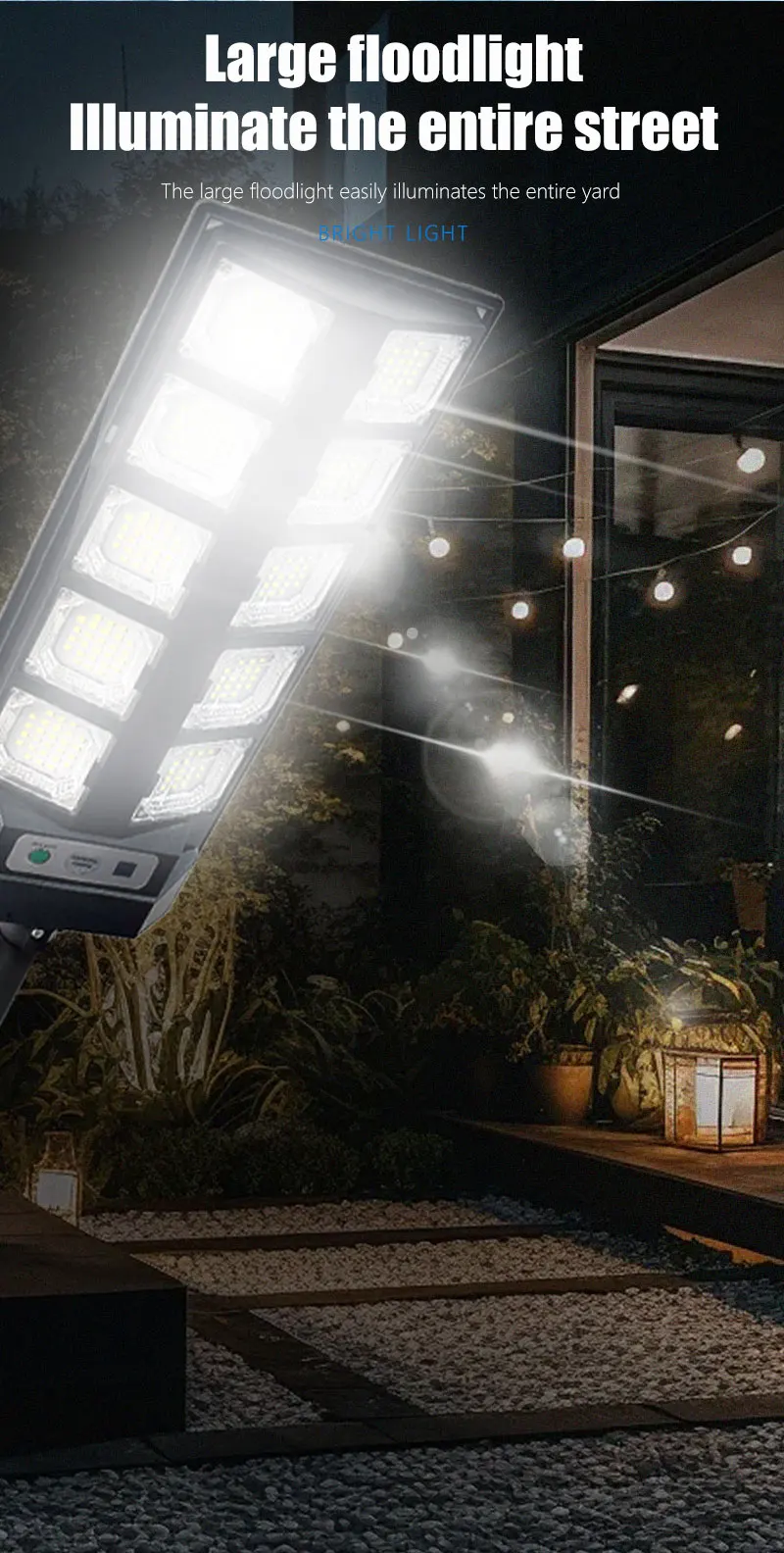 

1Pc 10-Hole Solar Street Light, 6500K Solar Light Outdoor Dusk to Dawn, Outdoor Solar Safety Light with Motion Sensor and Remote Control, Suitable for Courtyard, Garage, Road, Outdoor Garden Lighting, Suitable for Small Diameter, Courtyard, Terrace