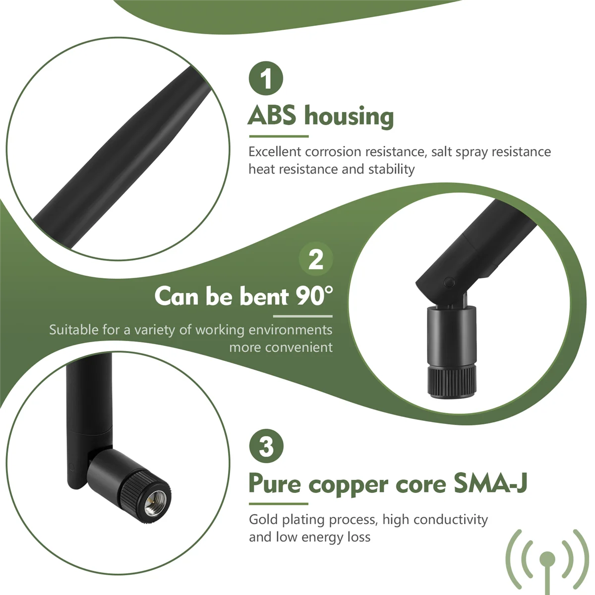 

Superior 868/900/915Mhz 4G 3G 2G Antenna Module Aerial 5Dbi Omni Direction SMA Male