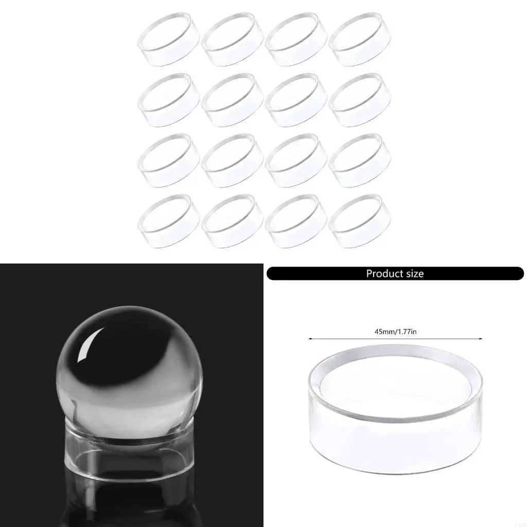 

16pcs Baseball Display Stand Clear Ring
