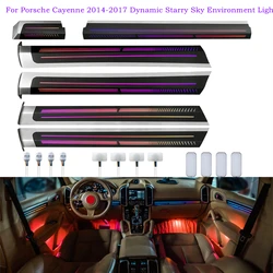 Automotive LED ambient light suitable for Porsche Cayenne 64 color Dynamic starry atmosphere interior light button APP control