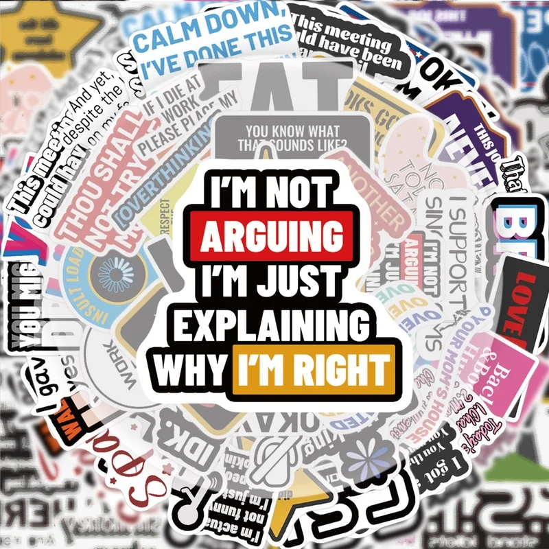 50 lustige Aufkleber, lebendige Aufkleber, geeignet für Wasserflaschen, Laptops, Handyhüllen, Gepäck, Skateboards, Gitarren, Geschenkboxen, Partydekorationen