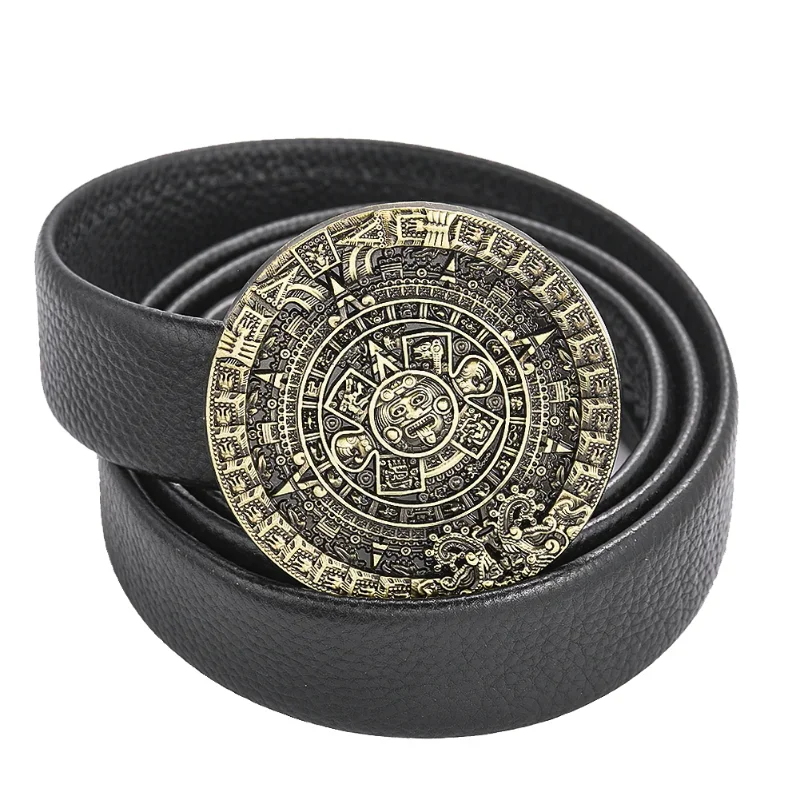 الله المايا ازتيك التقويم الشمسي Sundial سبائك الزنك حزام مشبك Olmec الخامس الحضارة الشمس الرجعية المشبك هوك الجلود الجينز الحرف