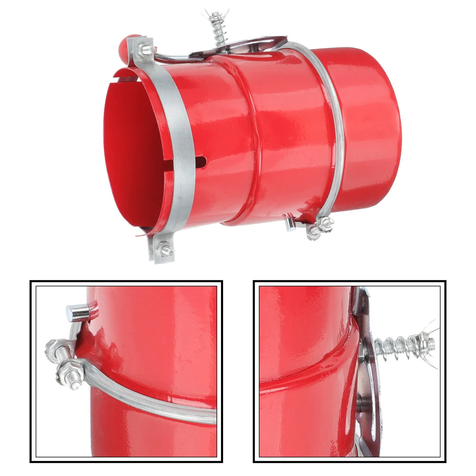 110Mm Exhaust Pipe Spark Arrestor Carbon Steel Fireproof Clamp Arrestor for Truck Motorcycle Vehicle Exhaust Pipe