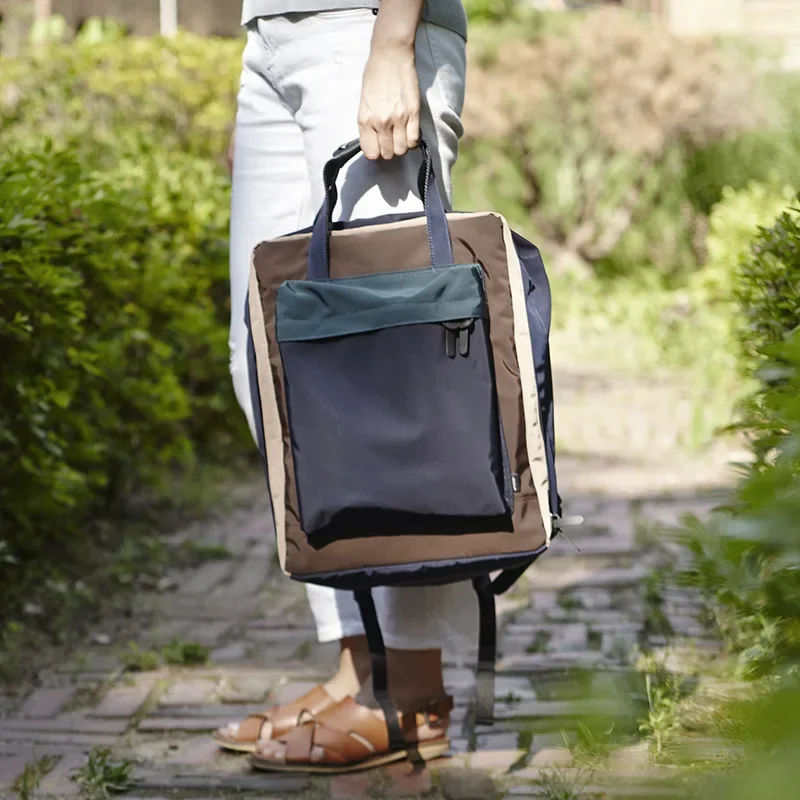 Mochila grande com abertura, bolsa de viagem portátil para estudantes, bolsa de armazenamento de curta distância