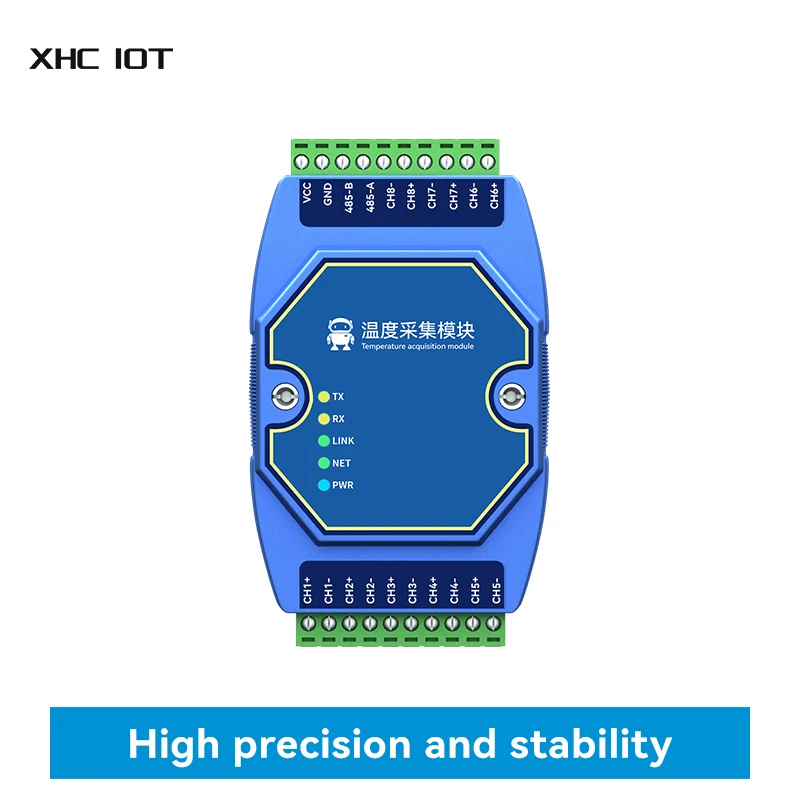 

8-ходовой модуль сбора температуры термопары типа K, постоянный ток, 8 ~ 28 в, XHCIOT ME31-XEXX0800-485 RS485, поддержка Modbus, двойной Watchdog