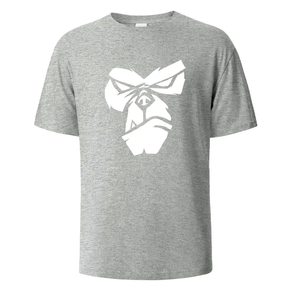 الغوريلا وجه مضحك تي شيرت مطبوع الصيف تيز للرجال النساء س الرقبة عادية قصيرة الأكمام الشارع الشهير الأساسية #1