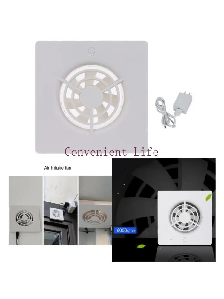 L1EE مروحة العادم النازع مروحة التهوية المطبخ جدار نافذة المشجعين مروحة مضمنة السقف المحمولة DC5V منخفضة الضوضاء