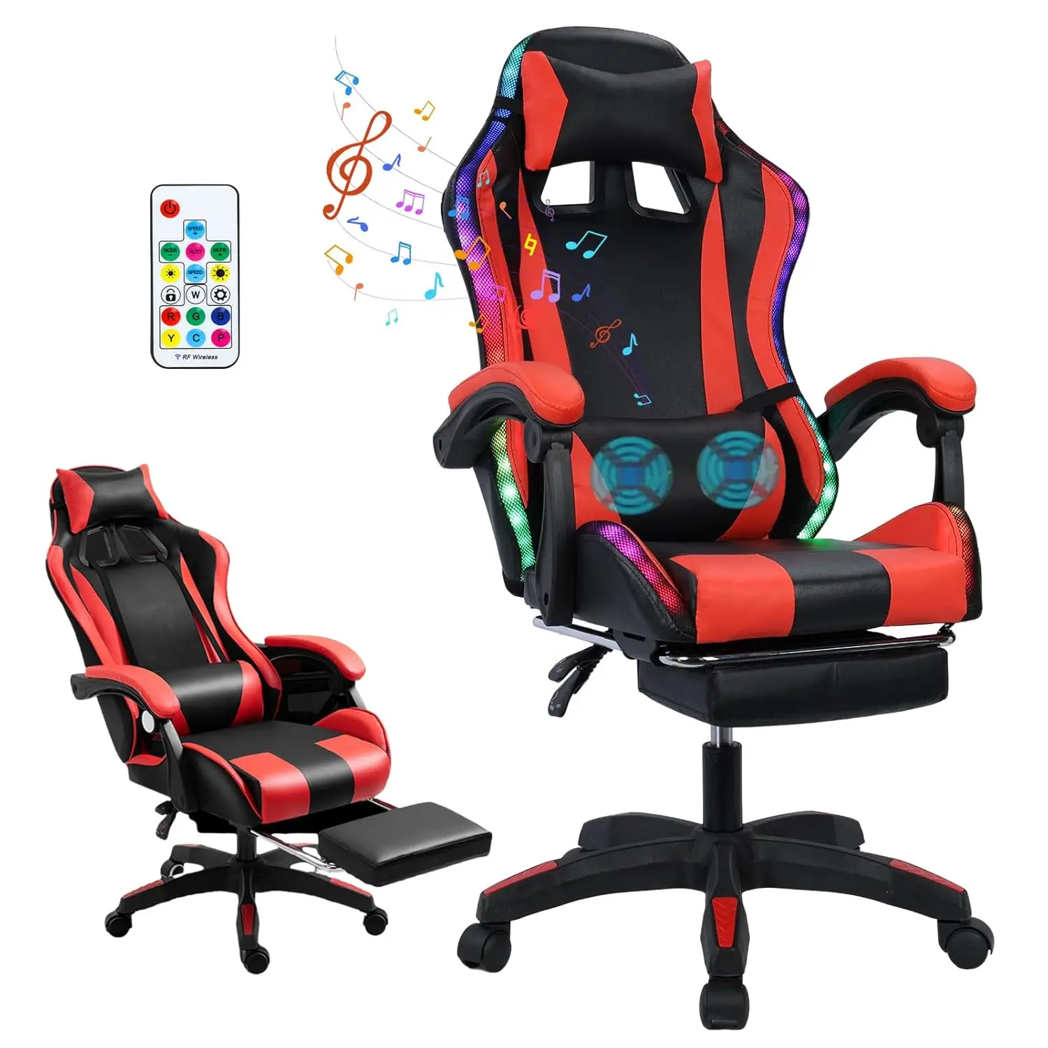 Rgb Gaming Chair - #Gaming Chair with Bluetooth Speakers and