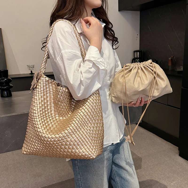 

Woven Tote Bag for Women Large Woven Purse Woven Leather Handbags Shoulder Bag Braided Purse Weave Purse Beach Tote Purse