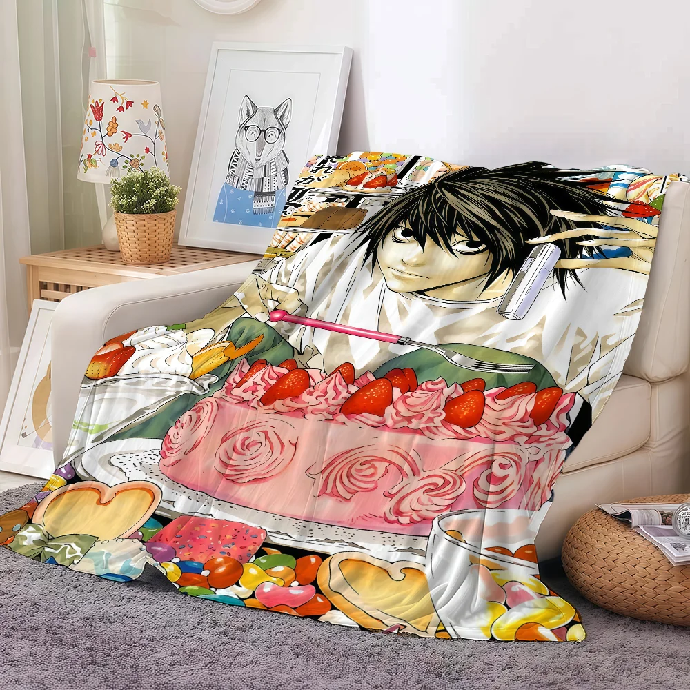Adventure anime Death Note Blanket For Sofa Office Bed Plane Travel Sleep Read Relax Camping Soft And Warm