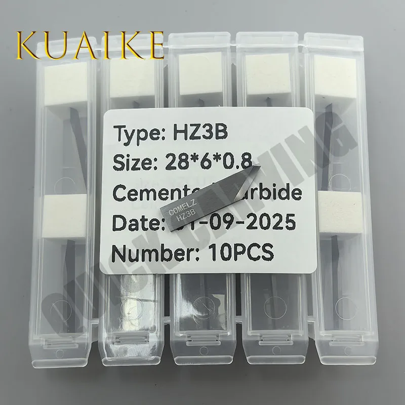 10PCS COMELZ HZ3B Carbide Tungsten Oscillating Knife Vibrating Cutting Machine Blade Leather Synthetics Fabrics Cutting Blade