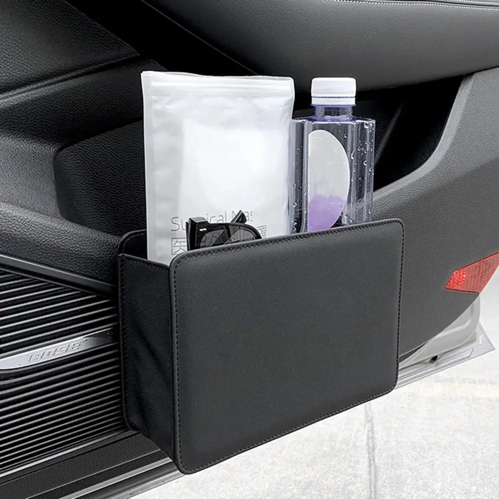 Car Dustbin Small Mini Foldable Storage Container Multi-Purpose Hanging Car Organizer Trash Bin For Clutter-Free Driving