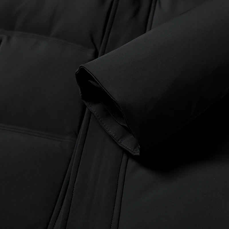 8XL Winter Men's Down Jacket Long Knee-length Thickened Warm Puffer Parka 90% White Duck Down Hooded Business Casual Coat