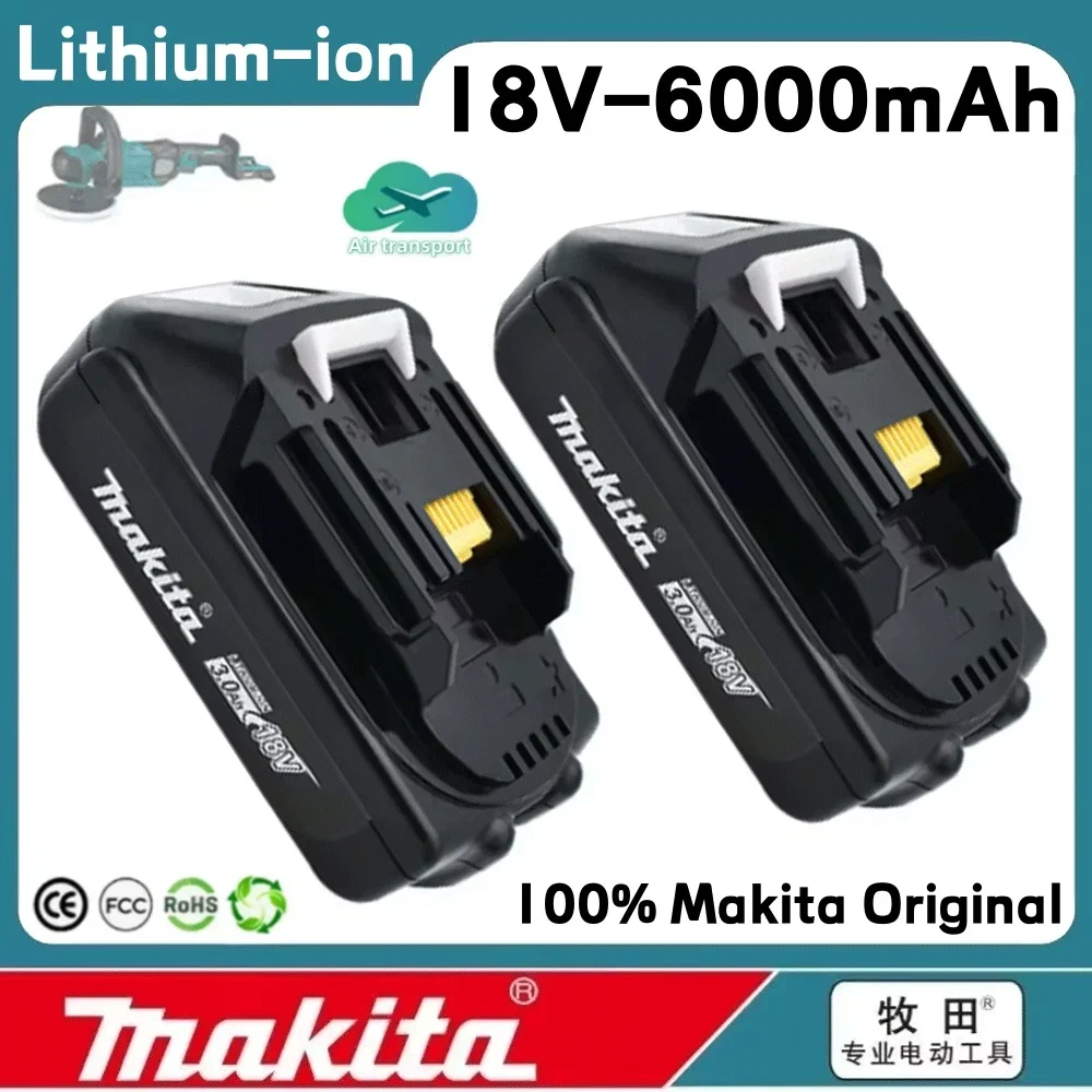 

100% Original Makita 6Ah/5Ah/3Ah Rechargeable Battery, Replaceable LED Lithium-ion, 18V BL1860B BL1860 BL1850 BL1830 BL1815