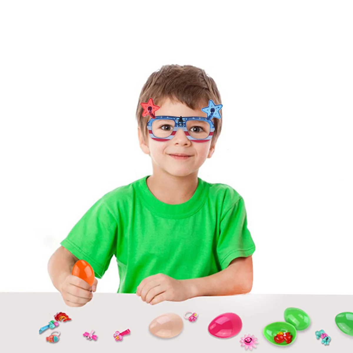 

1Pcs LED Luminous Glasses Red White Blue Glow Design for Usa National Night Club Party Favors Accessories