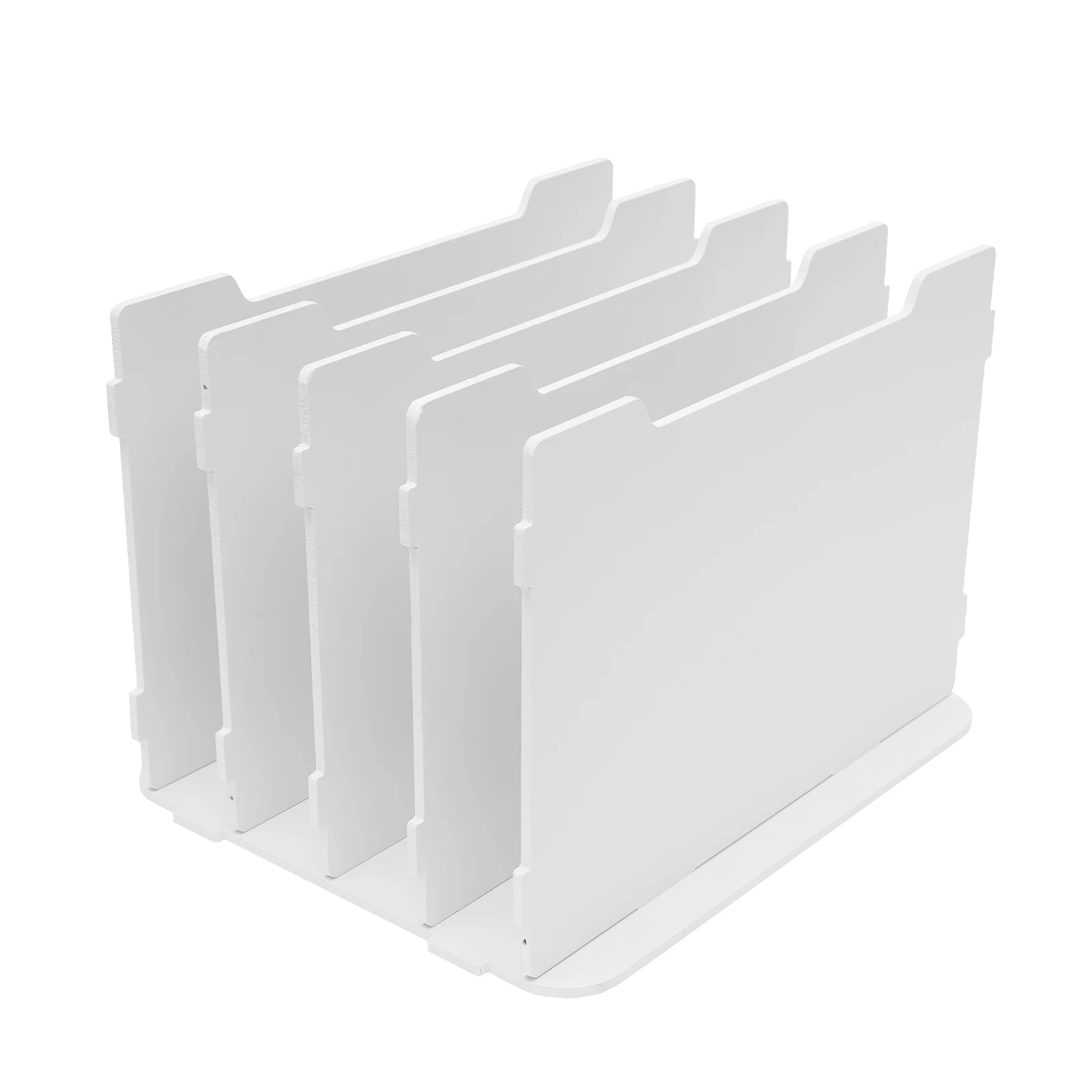 5-Layer File Organizer with Multifunctional Top Shelf, Dustproof Design, and Rounded Corners for Home or Office Storage