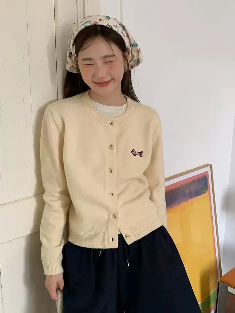 

Вязаный свитер Sweet Sle, пальто, женский мягкий пухлый круглый Ne Long Sve ort, длина, застежка на одной пуговице, осень-зима, N...