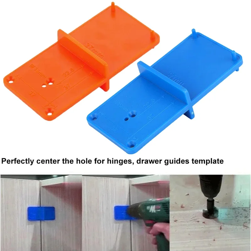 Hinge Hole Drilling Guide Positioning Mark Template 35mm 40mm Hing Installation Jig Door Cabinet Hinge Hole Locator Woodworking