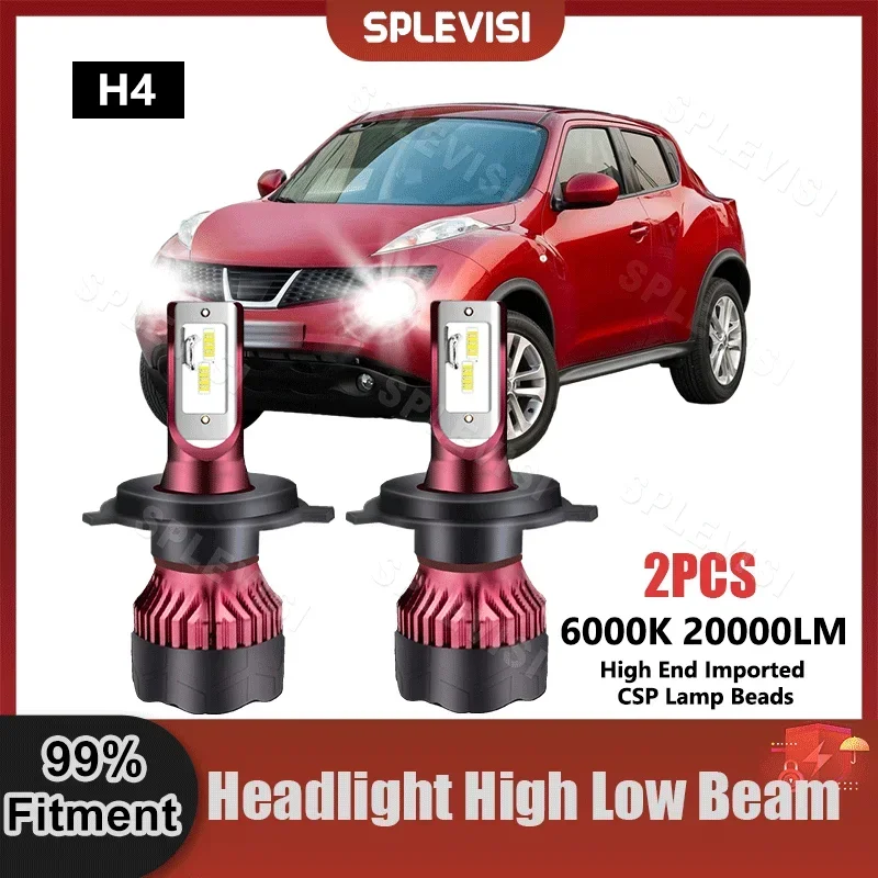 

2x 9003/H4 Car Lights LED Headlight High Low Beam Bulbs 9V-36V For Nissan Juke F15 2011 2012 2013 luces led para auto