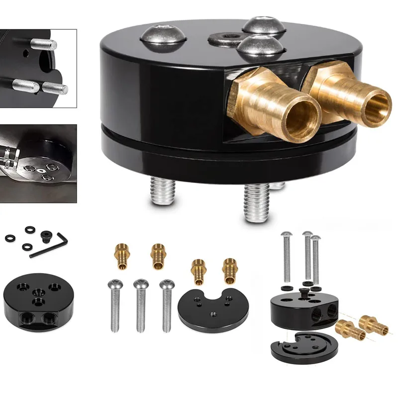 ESUYA Diesel Fuel Tank Gas Integrated Return Dual-Port Sump Kit Compatible with Airdog FASS Cummins Duramax Powerstroke