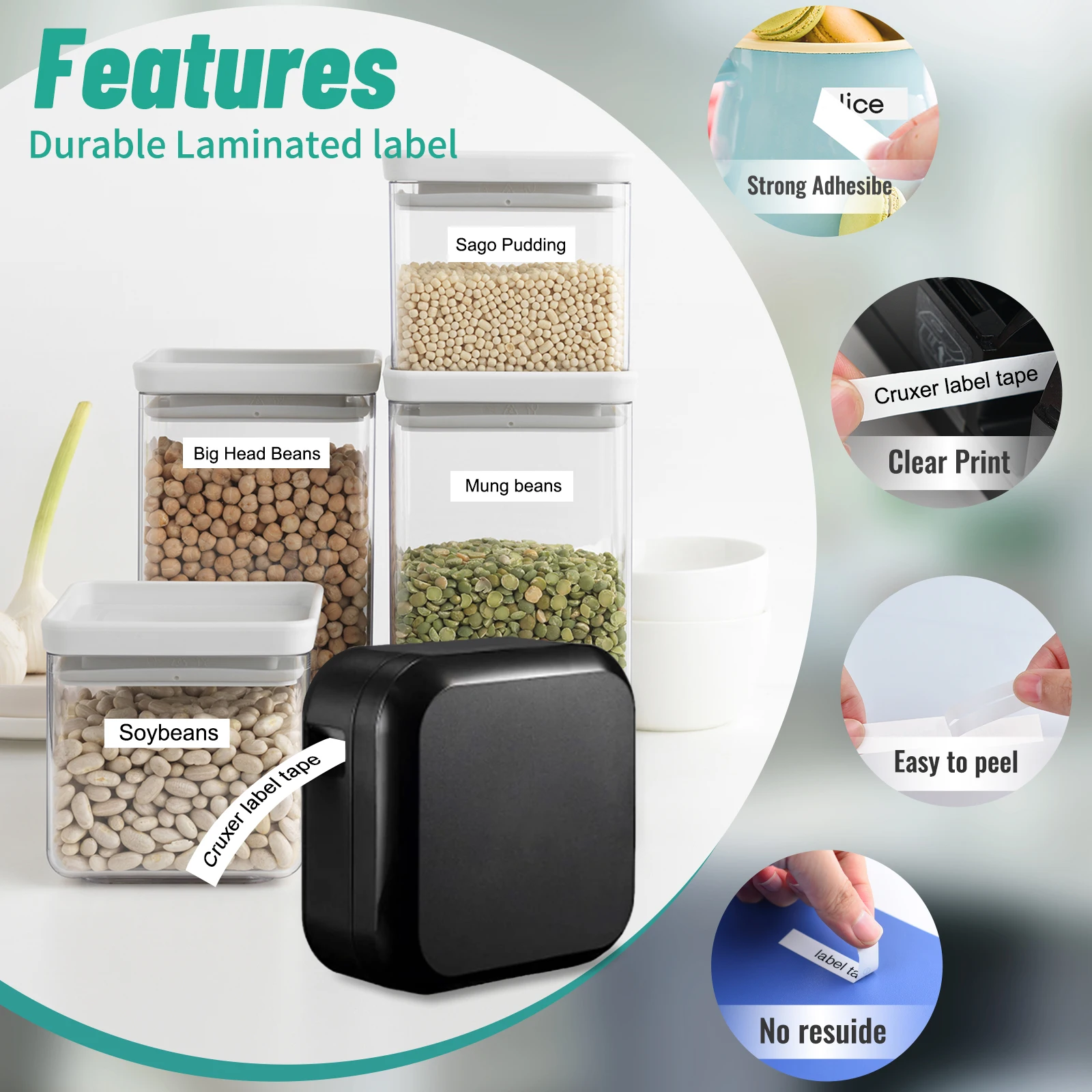 Cruxer 12/18/24mm Laminated Label Tape Compatible for Brother TZE-231 Tze 211 231 251 631 Ribbon Tape for Brother P-Touch