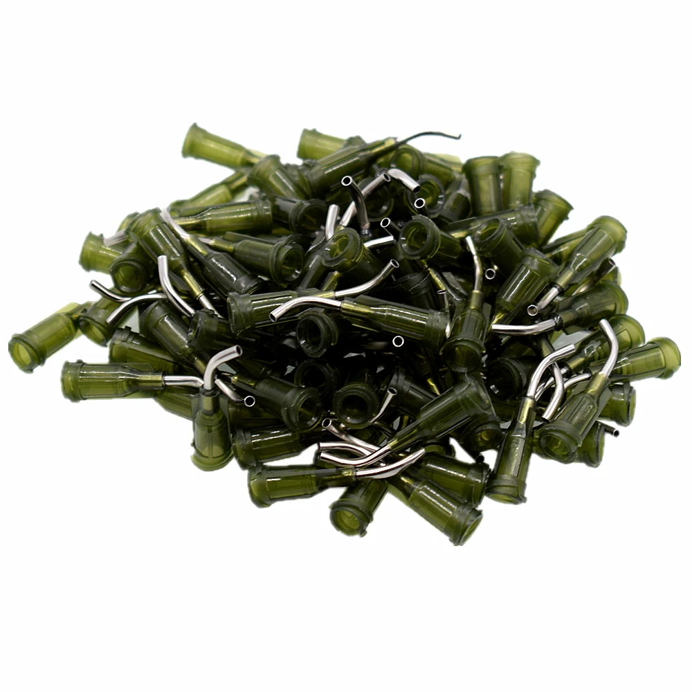 

2000pcs 14G Bent Dispensing Needle Tips Glue Sealants 45 degree Bent Needle Glue Adhesive Dispenser Needles Blunt Tips Set