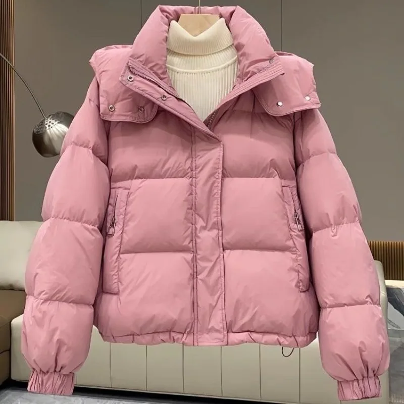 

Padded-padded Jacket Women 2025 Small New Autumn and Winter Short Korean Version Loose Hooded Padded Jacket Comfortable Fashion