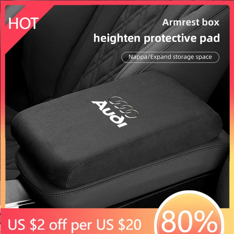 

2025 Hot Car Armrest Pad Memory Foam Arm Rest Cushion Accessories For Audi A7 A3 A4 A6 A5 Q5 A1 Q7 Q3 Q4 TT SQ5 RSQ3 RSQ8 S3 S4