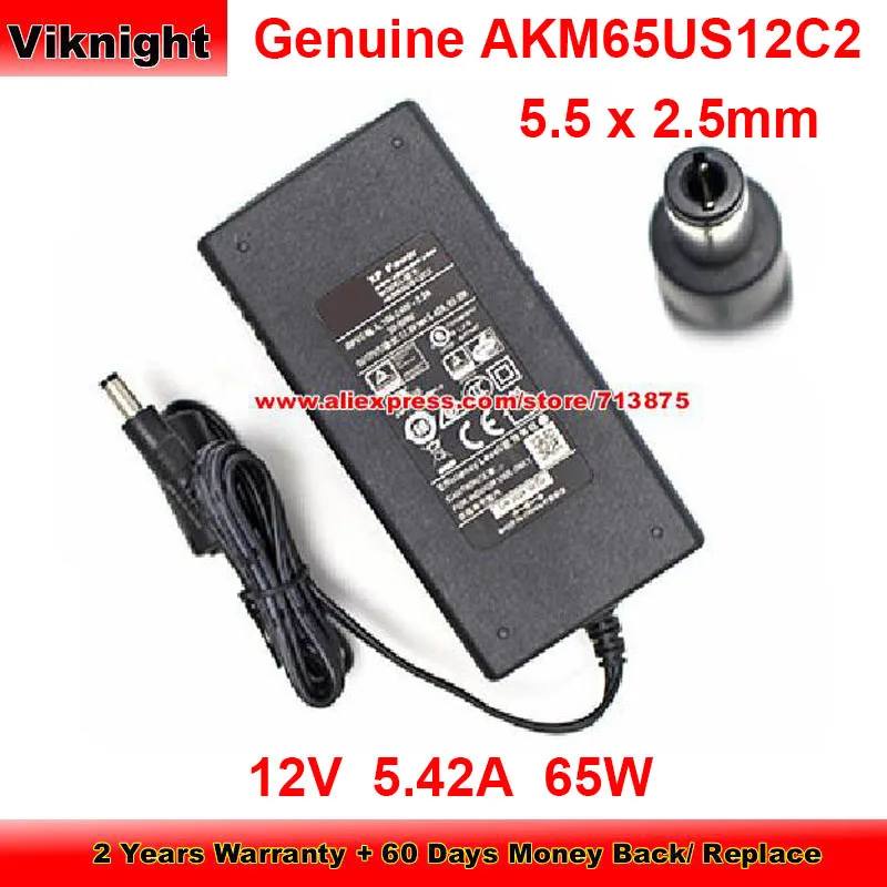 

Genuine 65W Charger for XP AKM65US12C2 12V 5.42A AC Adapter with 5.5 x 2.5mm Tip Power Supply