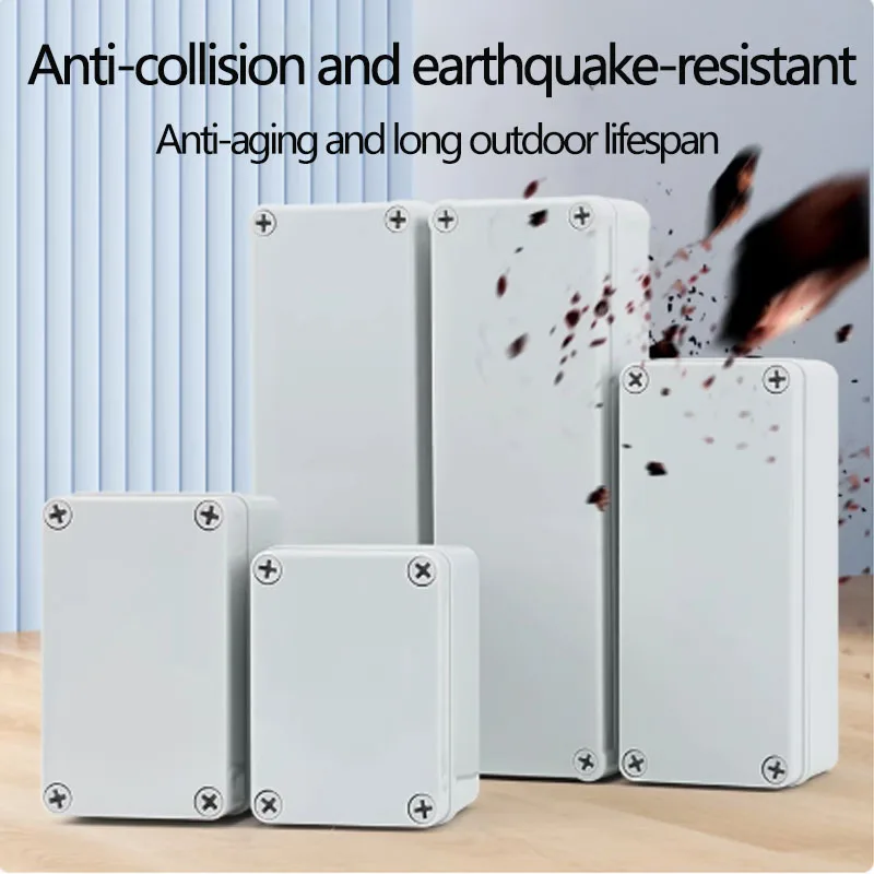 IP67 waterdichte grijze/transparante dekseldoos aansluitdoos gemaakt van ABS-kunststof - waterdichte elektrische buitendoos - aansluitdoos