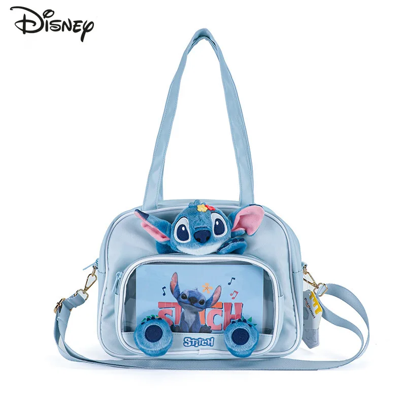 

Stitch New Student Crossbody Storage Bag Fashionable and High-quality Women's Shoulder Bag Cartoon with Doll Pendant Handbag
