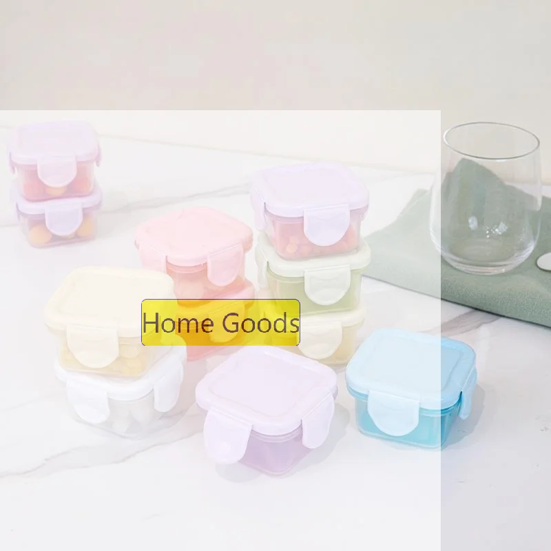 4Pcs 60ml Baby Food Container With Leakproof Lids Mini Food Storage Box Condiment Sauce Containers