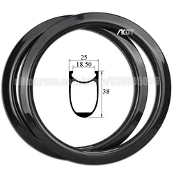 20 Inch Bike Rims Carbon 38mm Depth x 25mm Width Bicycle Rim 20 451 1-3/8 Rim/ V Brake Clincher 28 Holes Wheel 451 BMX Racing