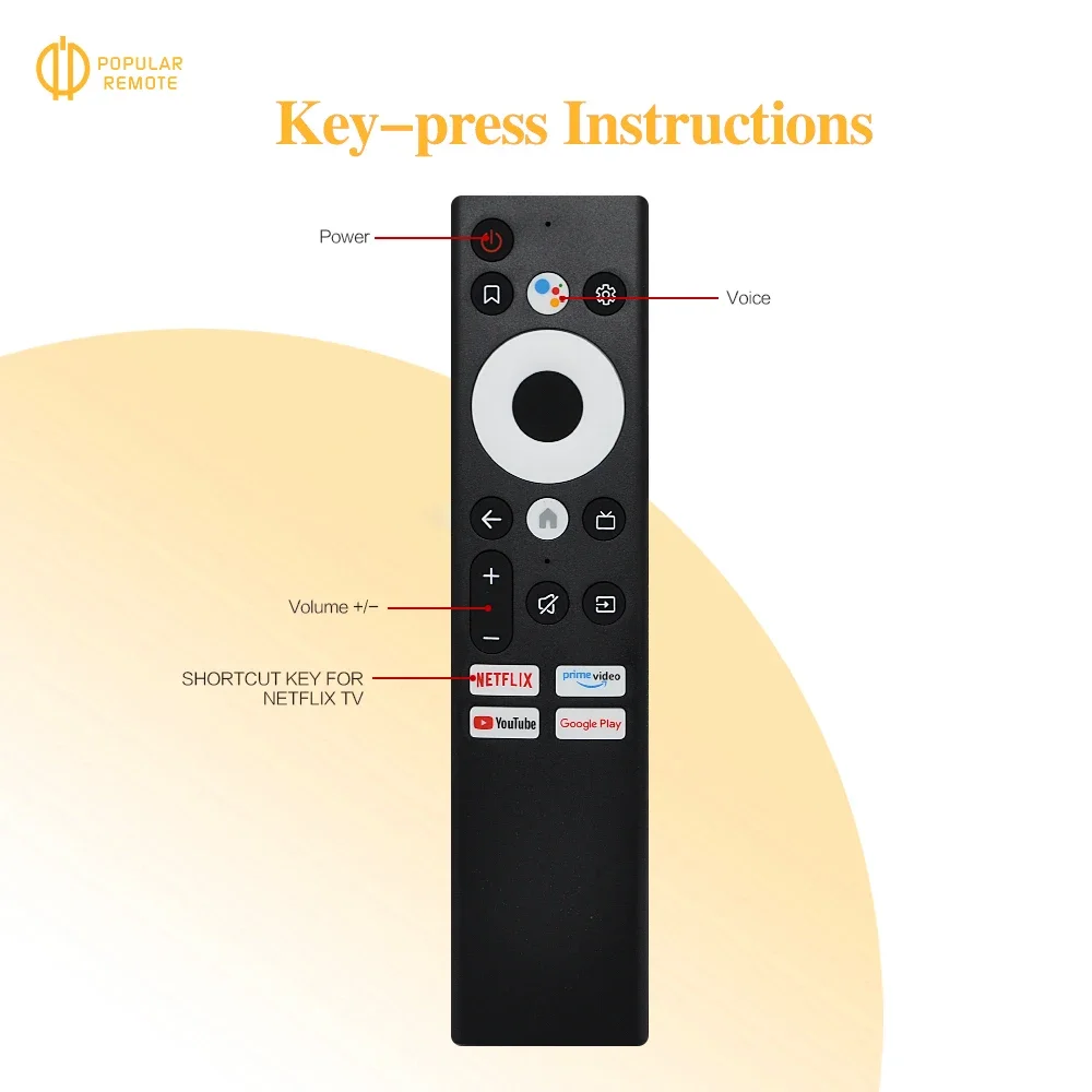 TV Voice Remote Control Suitable For Coocaa Android TVs Skyworth Smart Tvs