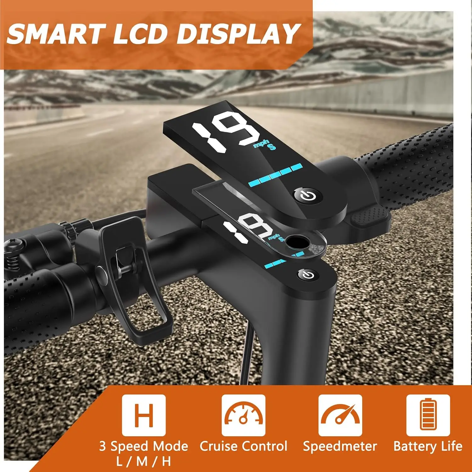Adult E Scooter 85 Inch 350 500W Motor 19 20 MPH Speed Motorized Scooter Battery Options Up 22 Miles Range Foldable Bearing 265