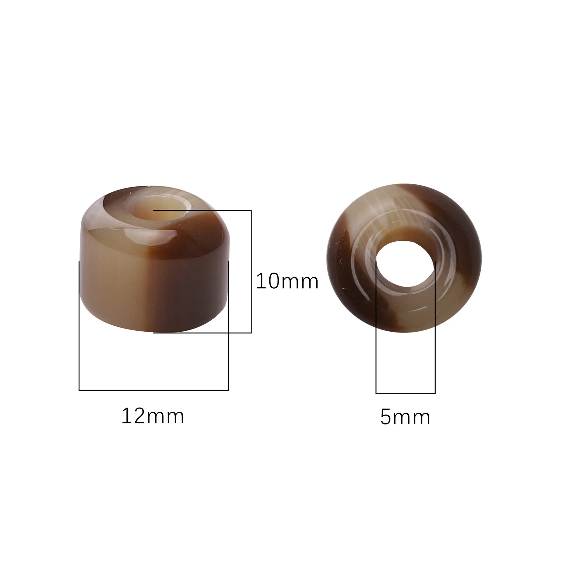 10pcs/lot Large Hole Resin Beads DIY Beads Hand String Phone Chain Rope Buckle Clothing Shoe Buckle Beads Decorative Hand Beads