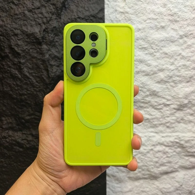 Fresh Color Camera Protect Stand Holder for Magsafe Case For Samsung Galaxy S25 S23 S24 S26Ultra Plus Magnet Lens Bracket Cover - view 5