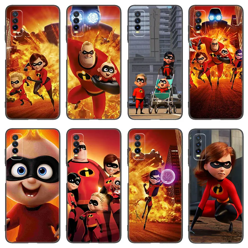 The Incredibles Black Silicone Phone Case For VIVO V27 V29 V30 Pro Y02 Y15 Y17 Y33 Y76 S Y27 Y55 Y78 5G Y16 Y21 Y22 Y35 Y36